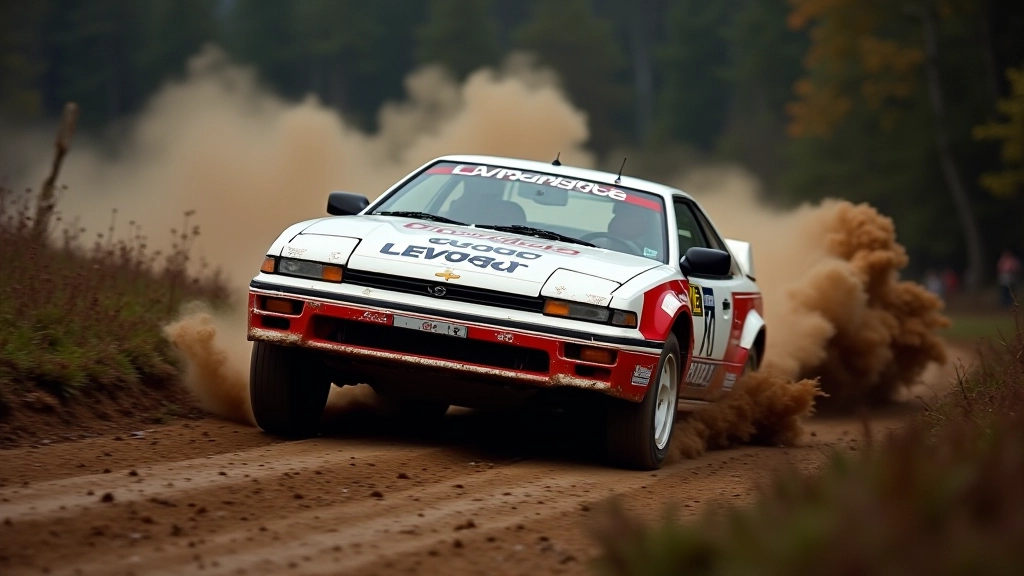 Toyota Celica GT-Four rallimasin kiirusel, mudane tee, 1990ndate võistlustel, sportlik disain